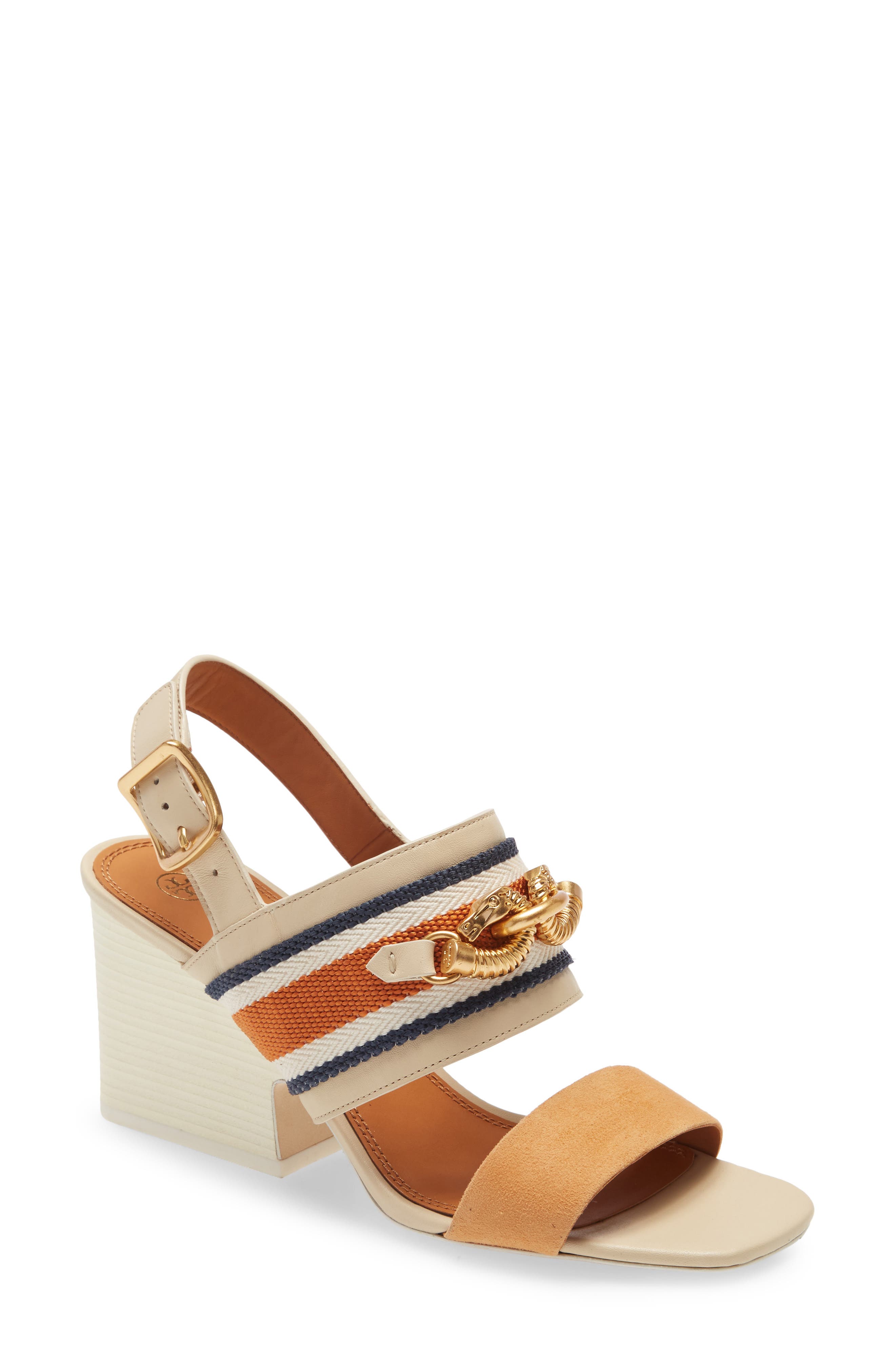 Tory Burch Jessa Horse Hardware Slingback Sandal, Main, color, 