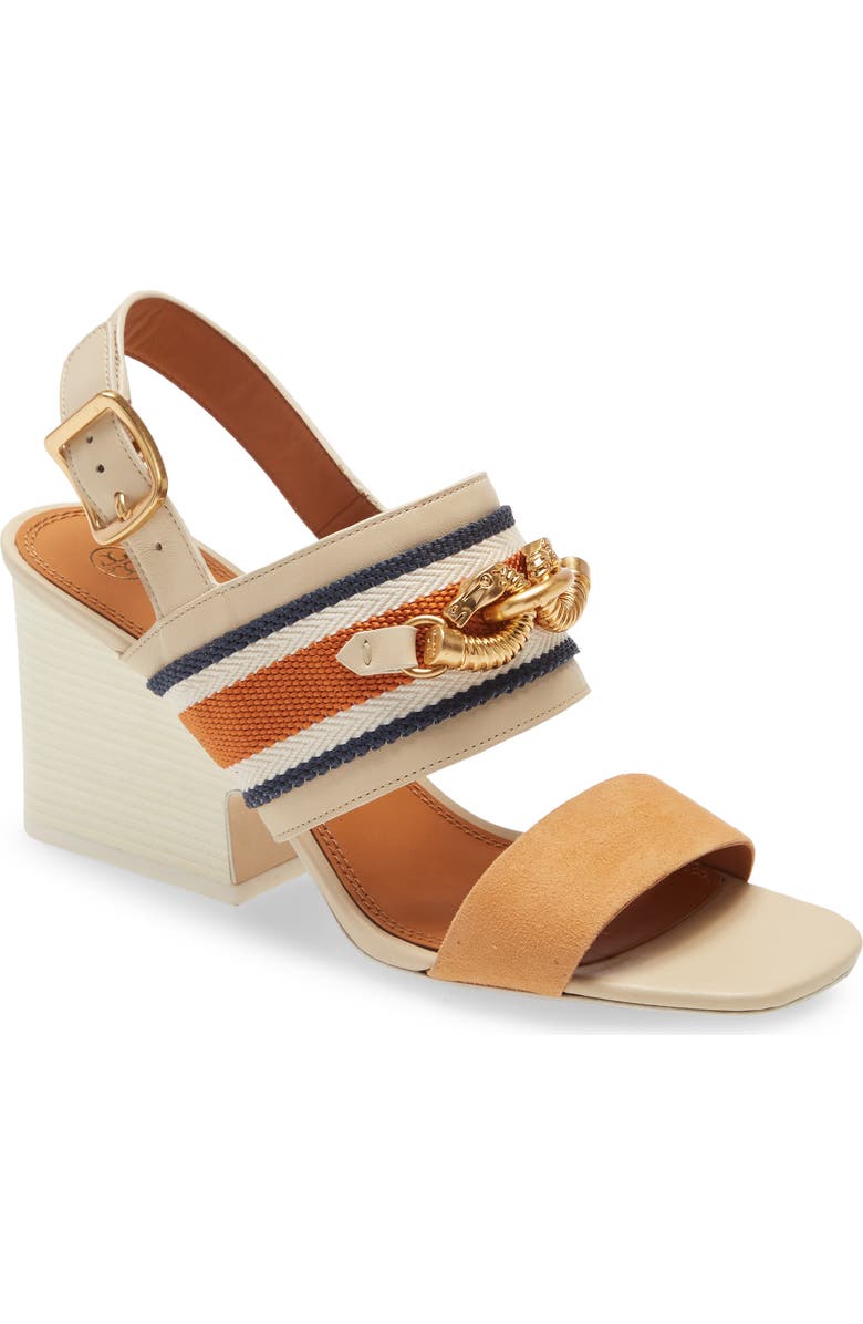 Tory Burch Jessa Horse Hardware Slingback Sandal, Main, color,