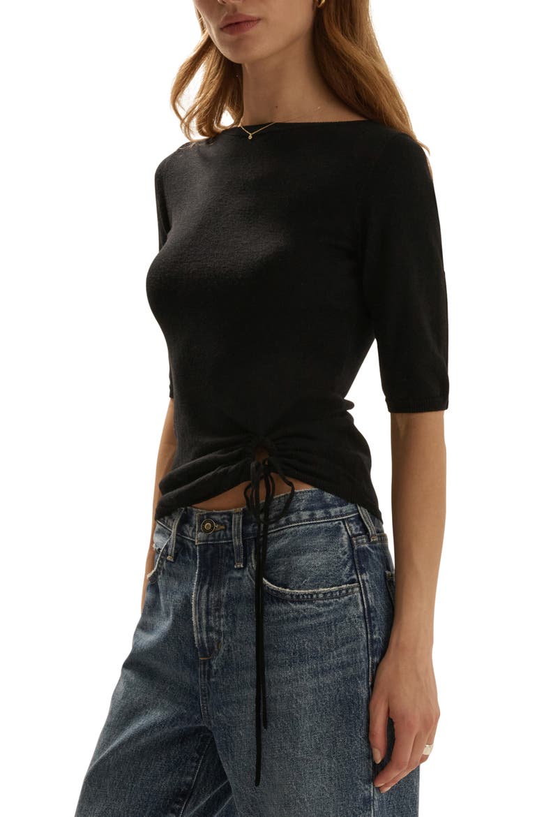 Side Eye Wool Top, Alternate, color, BLACK