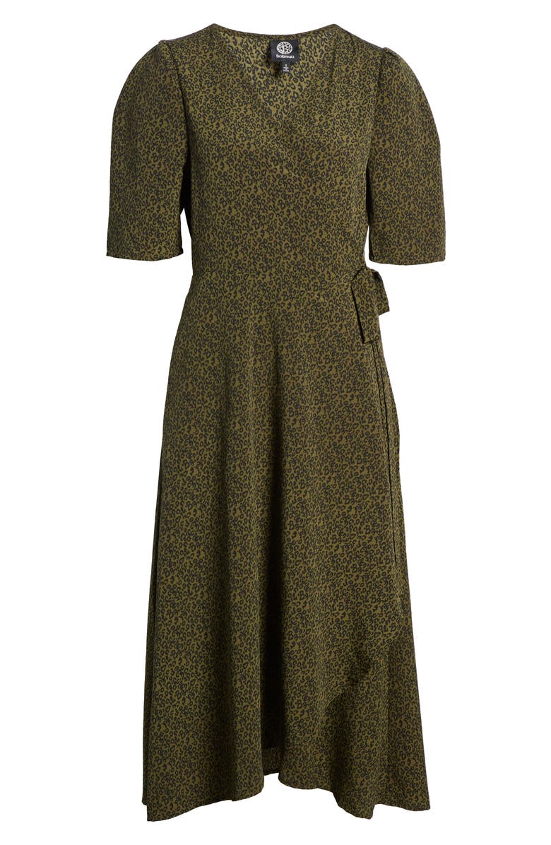 Bobeau Liv Puff Sleeve Wrap Dress, Alternate, color, 