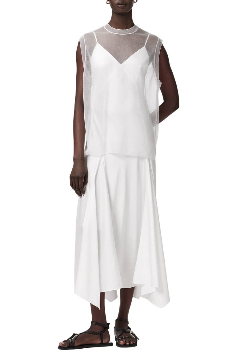 Ava A-Line Dress, Main, color, CHALK WHITE