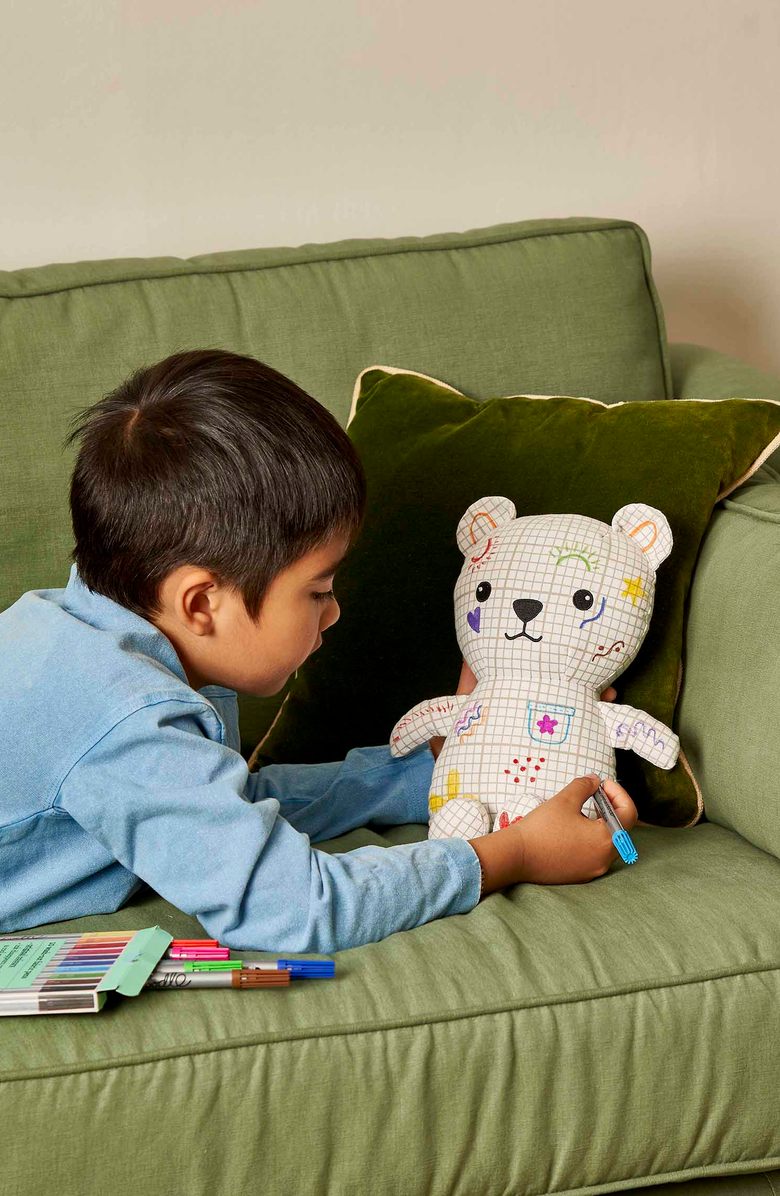 Eat Sleep Doodle Color-In Doodle Artie Bear, Alternate, color, White