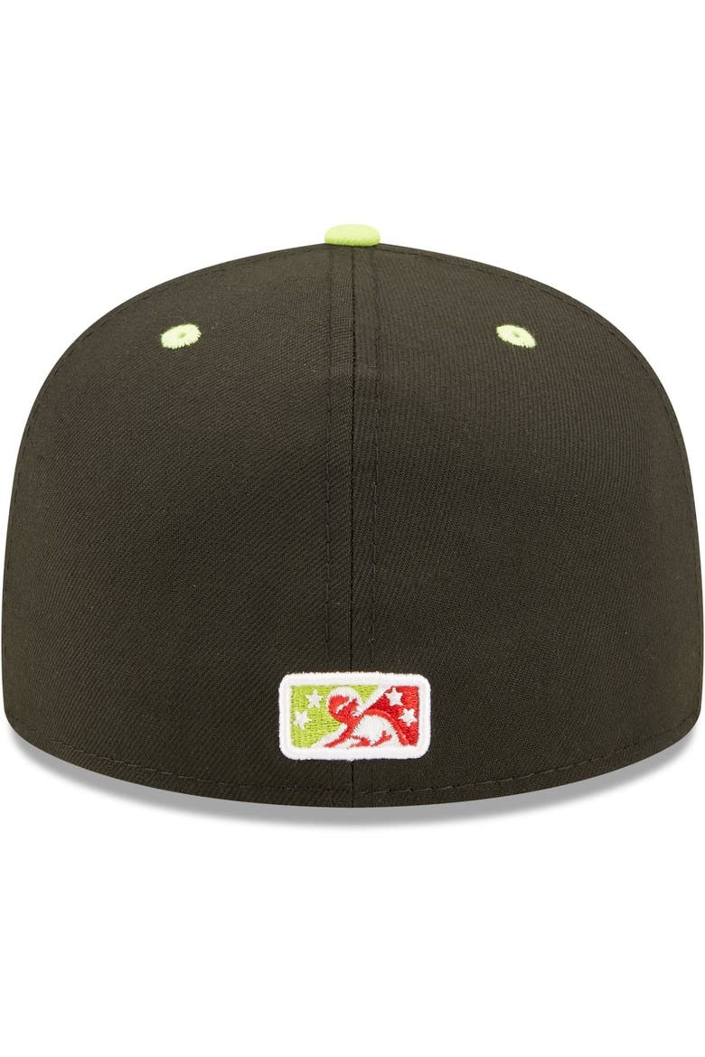 Men's New Era Black/Green Chicharrones de Columbia Copa De La Diversion 59FIFTY Fitted Hat, Alternate, color, Black