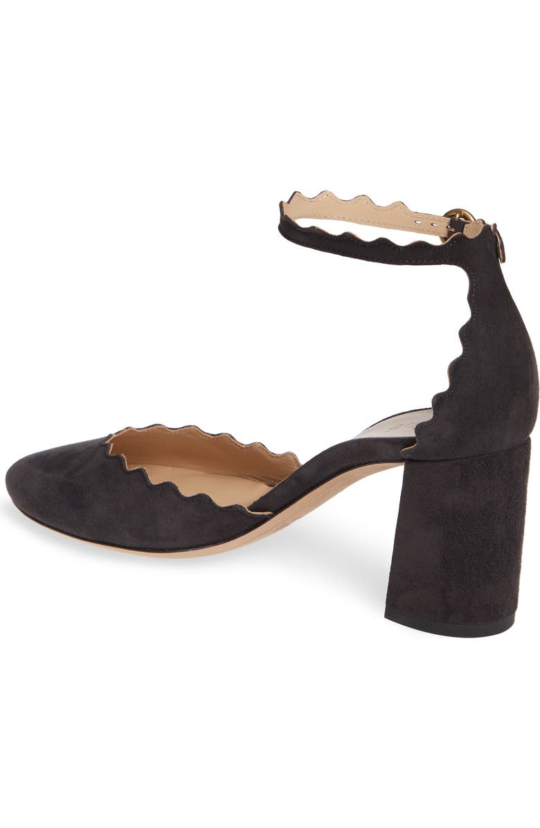 Chloé Scalloped Ankle Strap d'Orsay Pump, Alternate, color,