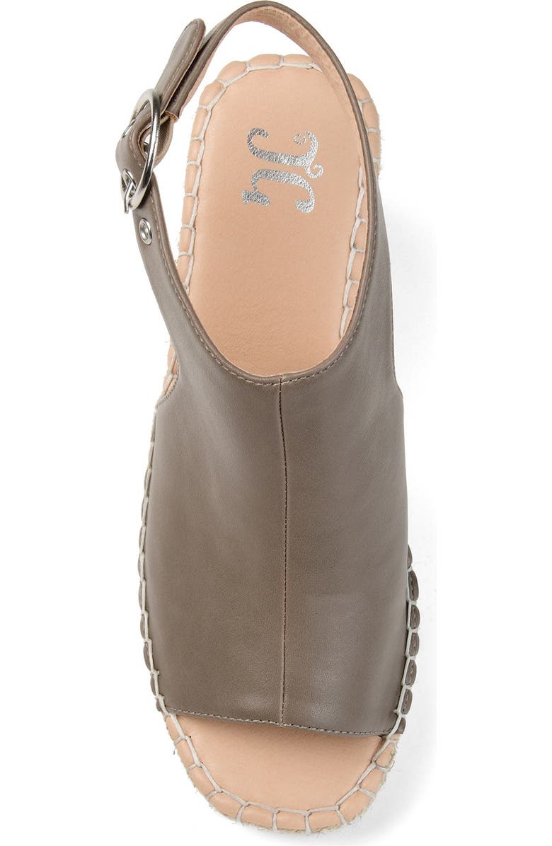 Journee Collection JOURNEE Crew Espadrille Wedge Sandal, Alternate, color, Taupe