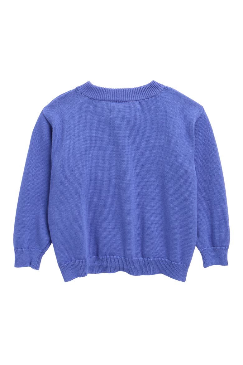 Stamp Bloom Cardigan, Alternate, color, PURPLE