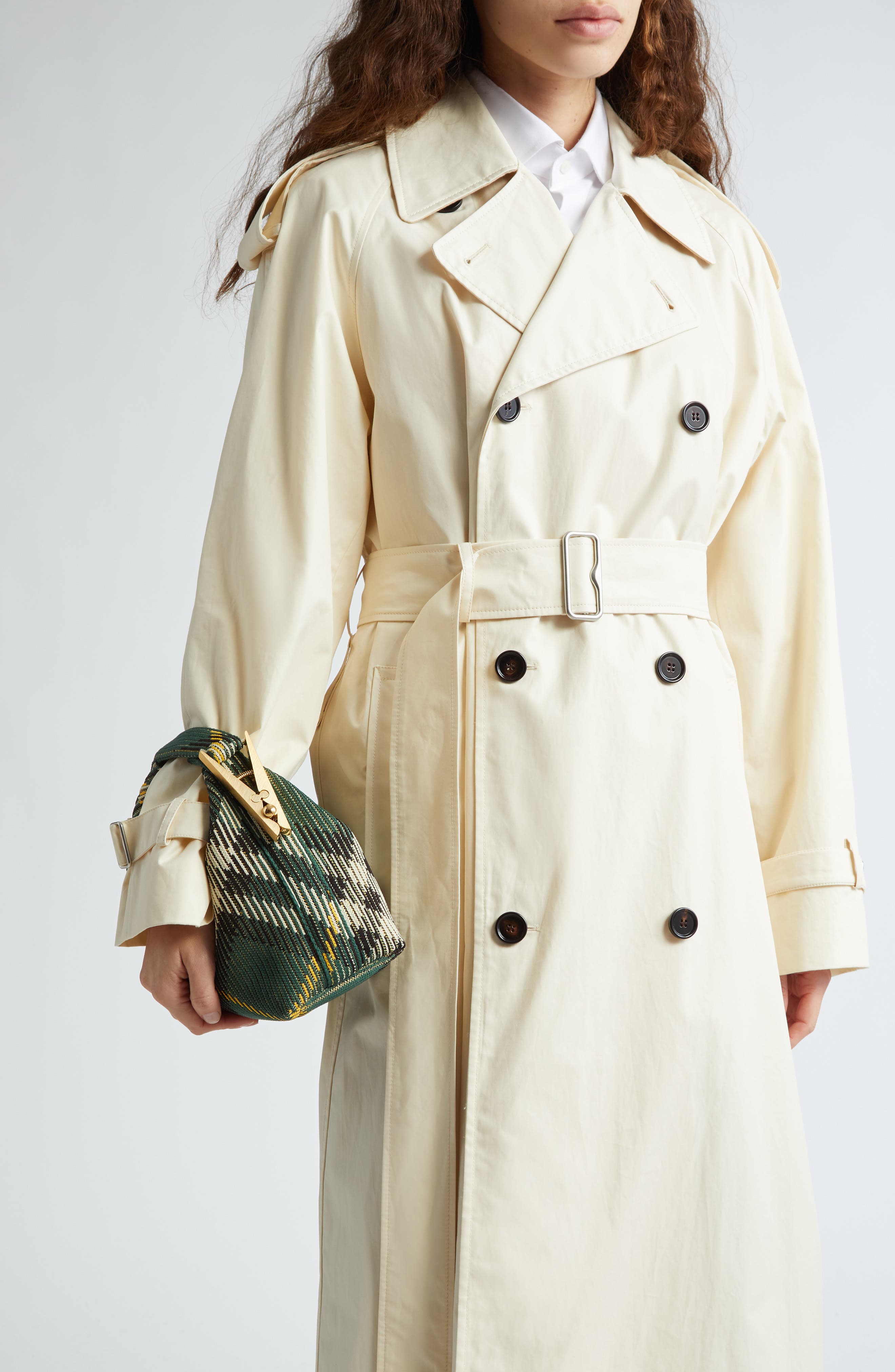 Burberry Mini Check Hobo Bag, Alternate, color, 