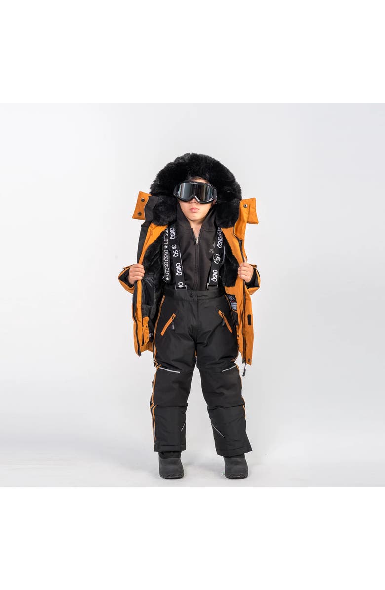 ÖSNO Luca Luxury  Snowsuit With Sleek Design, Alternate, color, Pastel Yellow