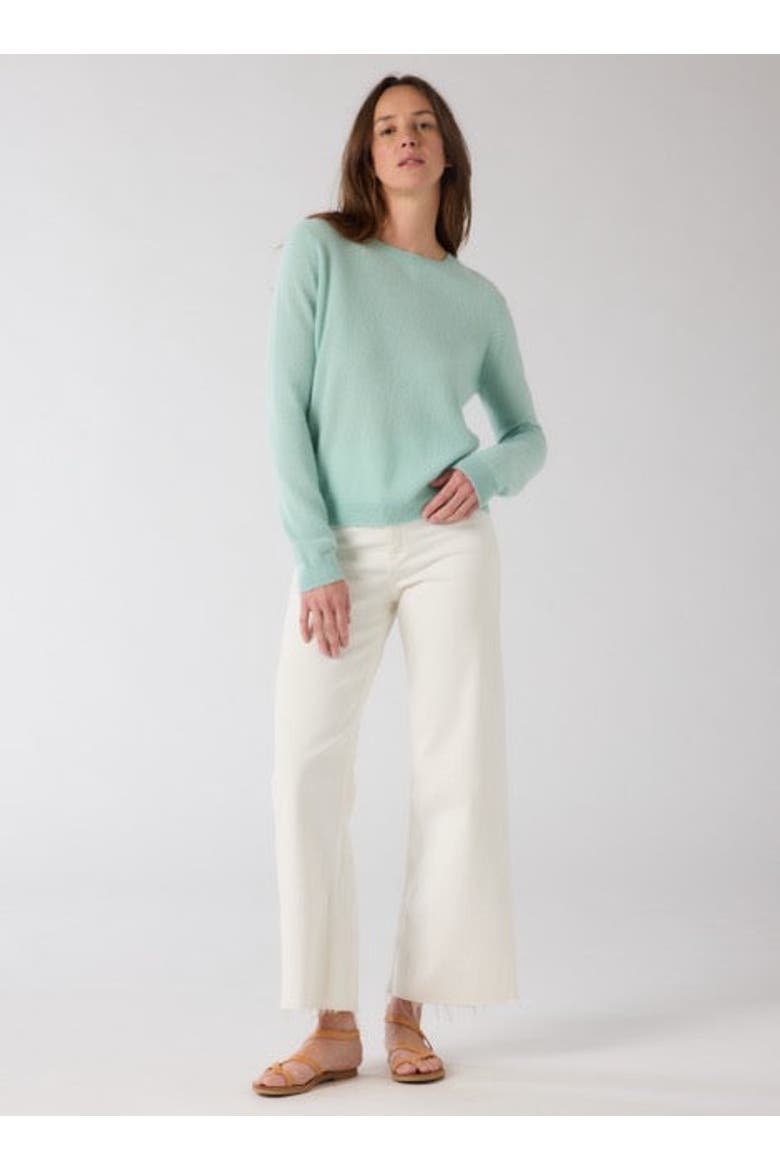 Cashmere Seamless Long Sleeve Crewneck, Alternate, color, VERT D'EAU