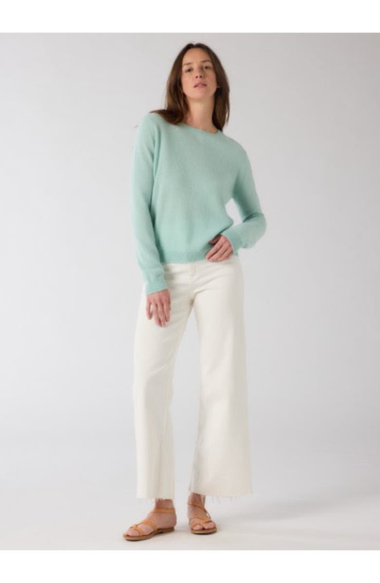 Majestic Filatures Cashmere Seamless Long Sleeve Crewneck, Alternate, color, Vert D'eau