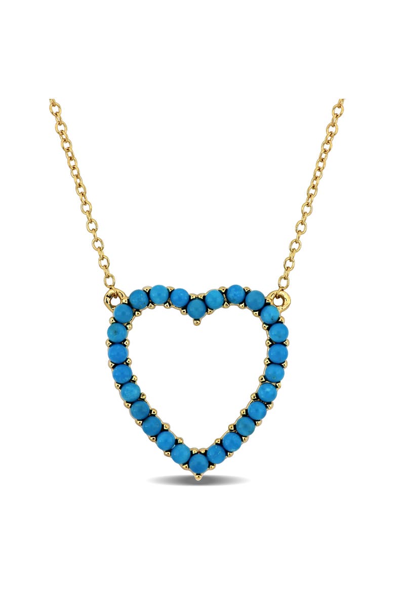 Composite Turquoise Heart Necklace, Main, color, Turquoise