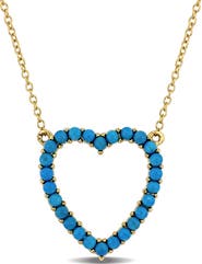 Julianna B. Composite Turquoise Heart Necklace