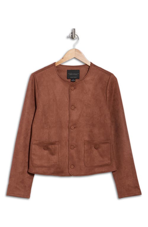 Sanctuary Faux Suede Sky Jacket In Brown