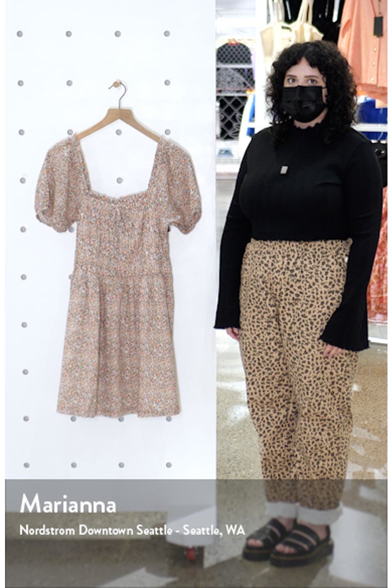 Prairie Floral Puff Sleeve Cotton Minidress video