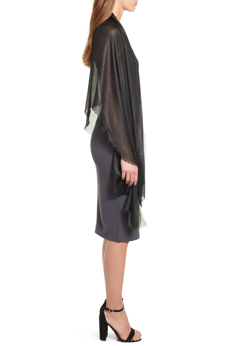 Shimmer Wrap, Alternate, color, BLACK