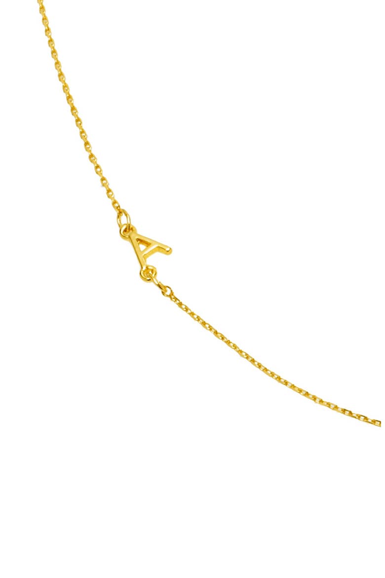 'Asymmetrical Alpha' Initial Necklace, Alternate, color, GOLD - A
