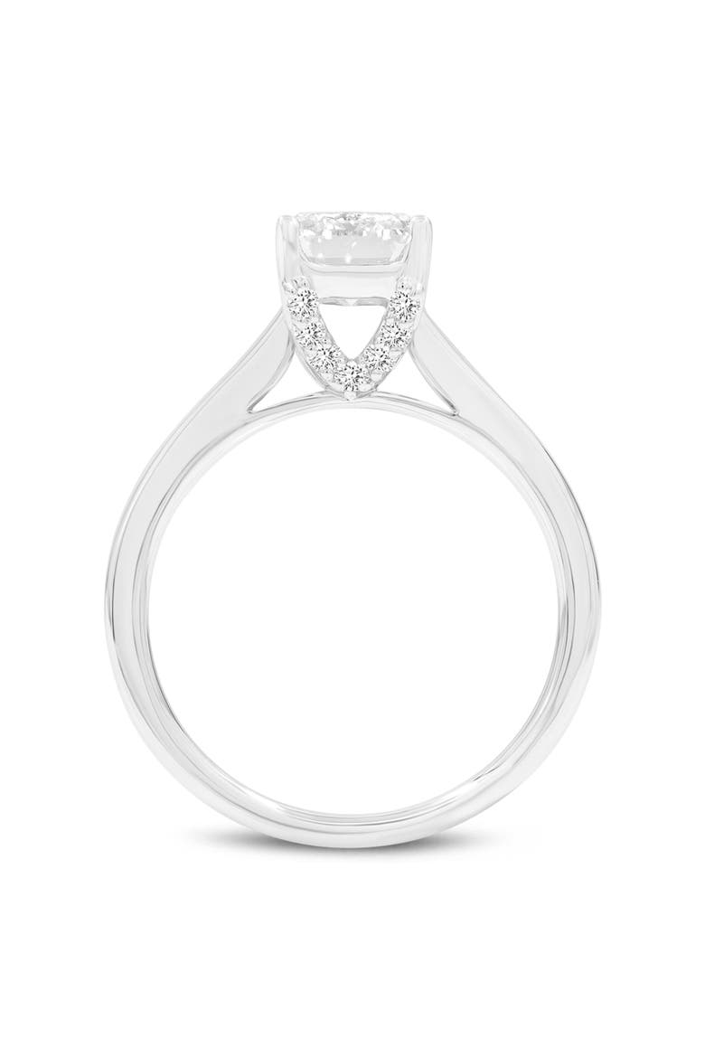Narine 14K White Gold Emerald Cut Lab Grown Diamond Hidden Halo Engagement Ring - 2.15 Ct, Alternate, color, 14K White Gold