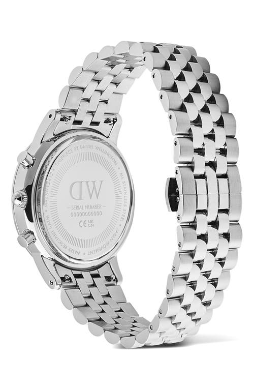 Daniel Wellington Iconic Chronograph Bracelet Watch, 42mm In Silver