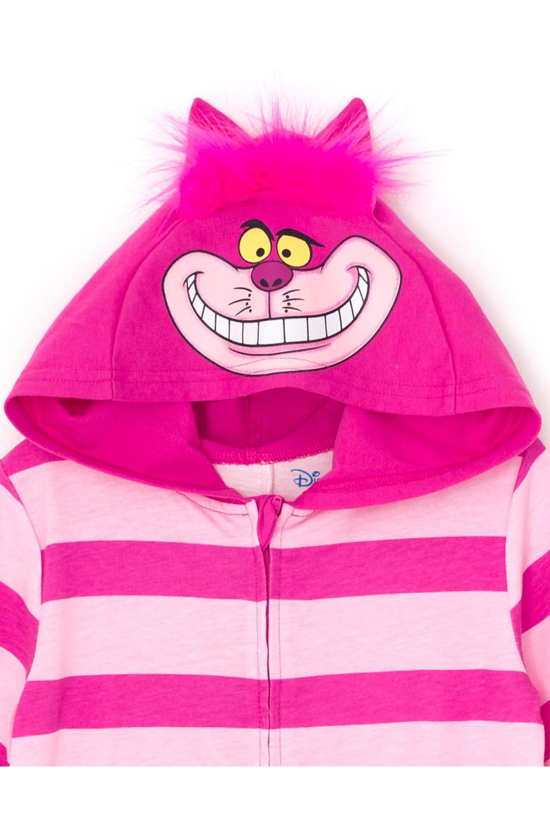 Alice in Wonderland Cheshire Cat Cosplay Hooded Coverall, Alternate, color, Cheshire Cat Pink