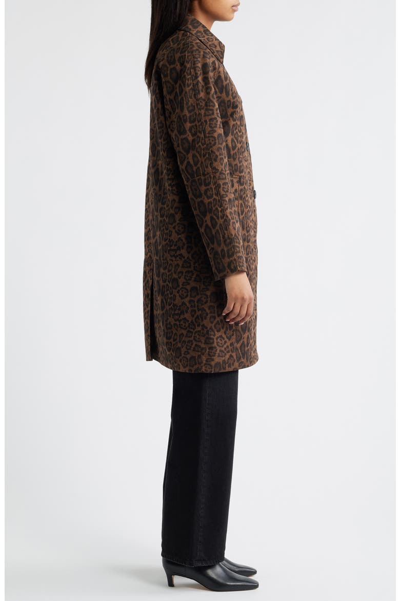 Paneled Faux Suede Coat, Alternate, color, LEOPARD