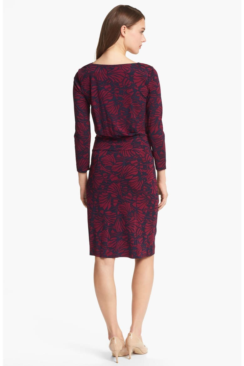 'Etta' Print Blouson Dress, Alternate, color, TORY NAVY AZOLLA COMBO