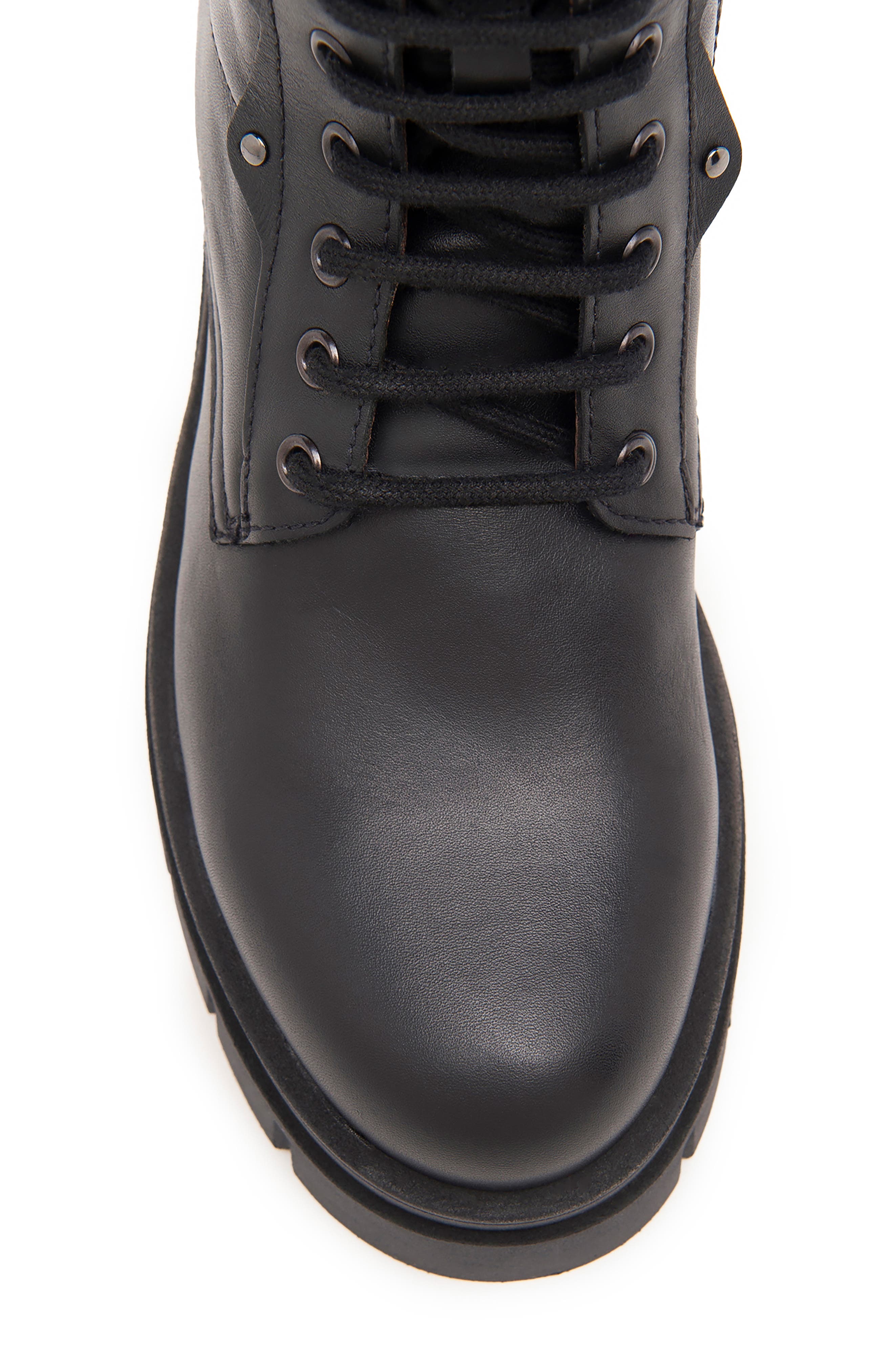 NeroGiardini Lug Sole Lace Up Bootie, Alternate, color, Black