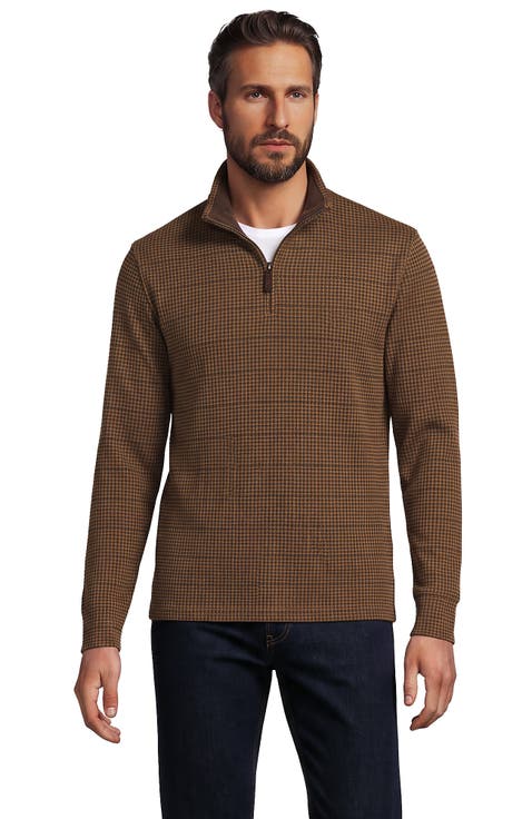 Bedford Rib Casual Quarter Zip Pullover Sweater