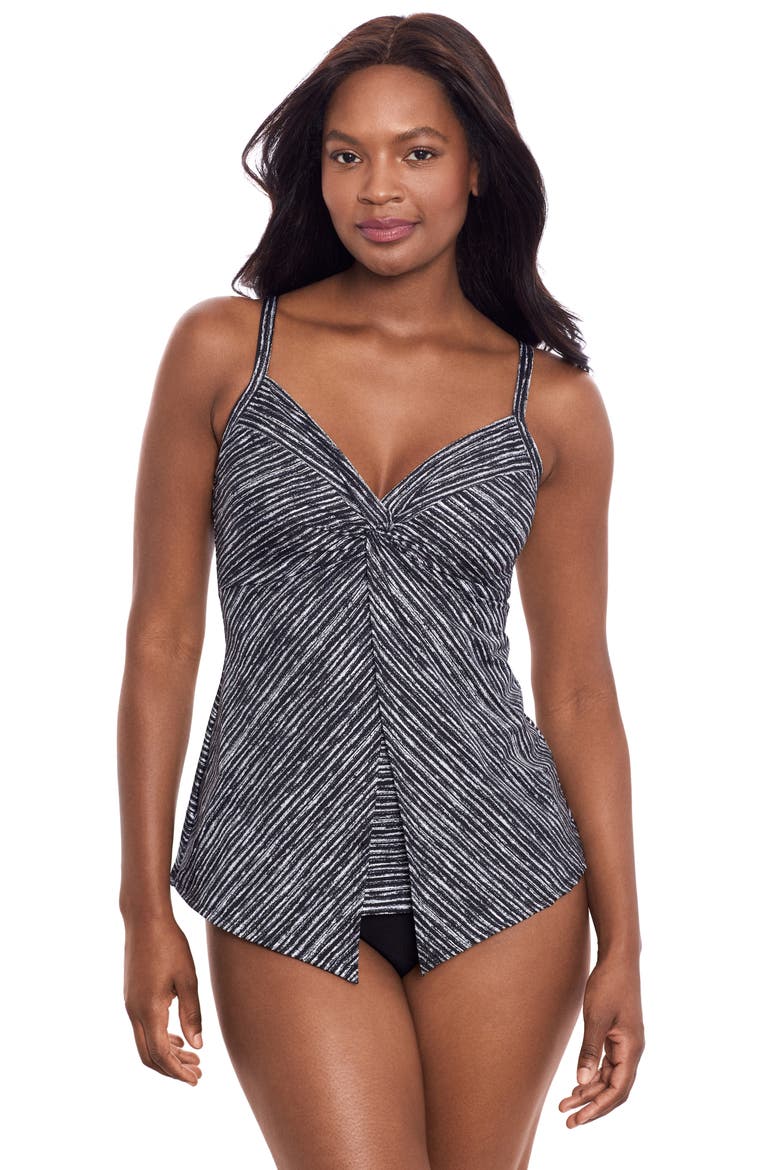Selenite Love Knot Underwire Tankini, Alternate, color, BLW