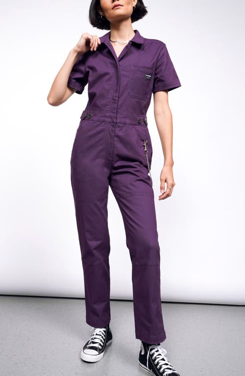 Wildfang Essential High Waisted Coverall In Purple