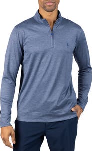 TailorByrd Mélange Mesh Performance Quarter Zip Pullover