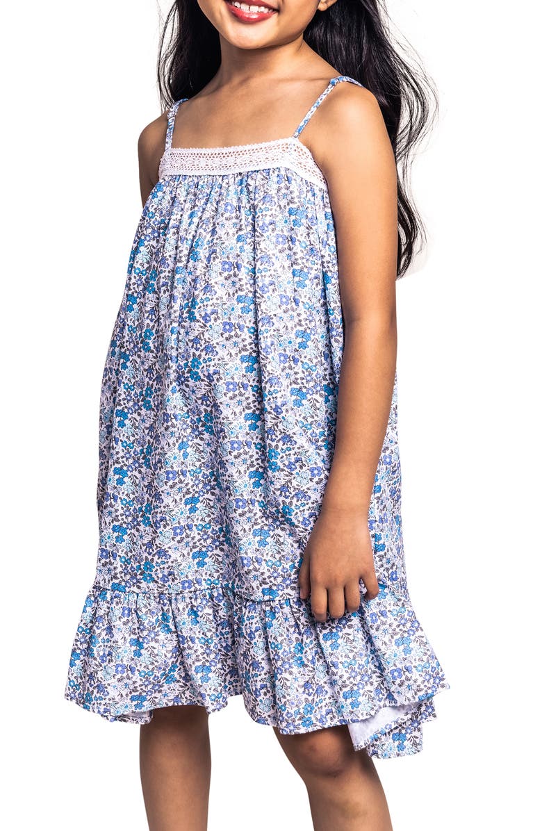 Petite Plume Kids' Fleur Dazur Lily Floral Nightgown, Alternate, color, 