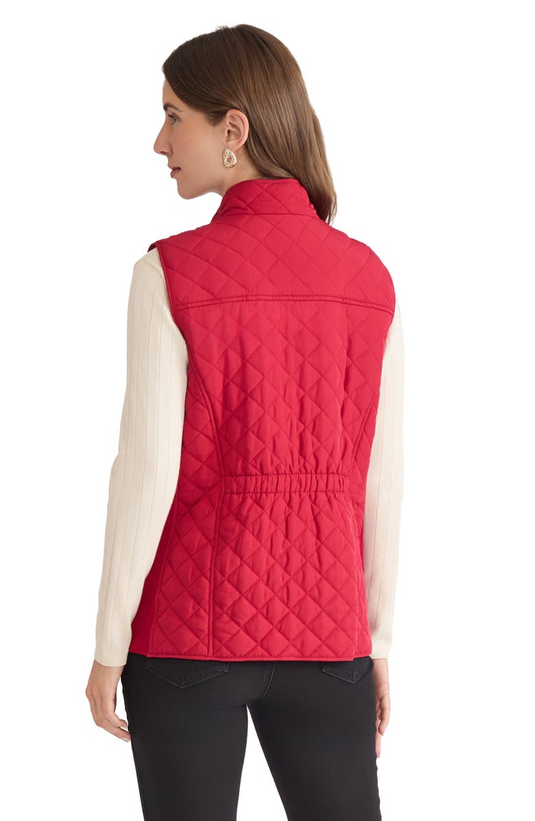 Jones New York Quilted Vest, Alternate, color, Venetian Red