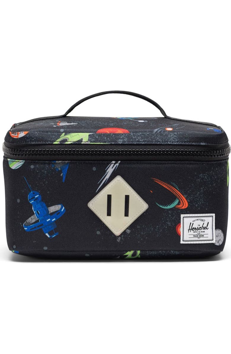 Herschel Supply Co. Kids' Heritage Lunch Bag, Main, color, Space Adventure Glow