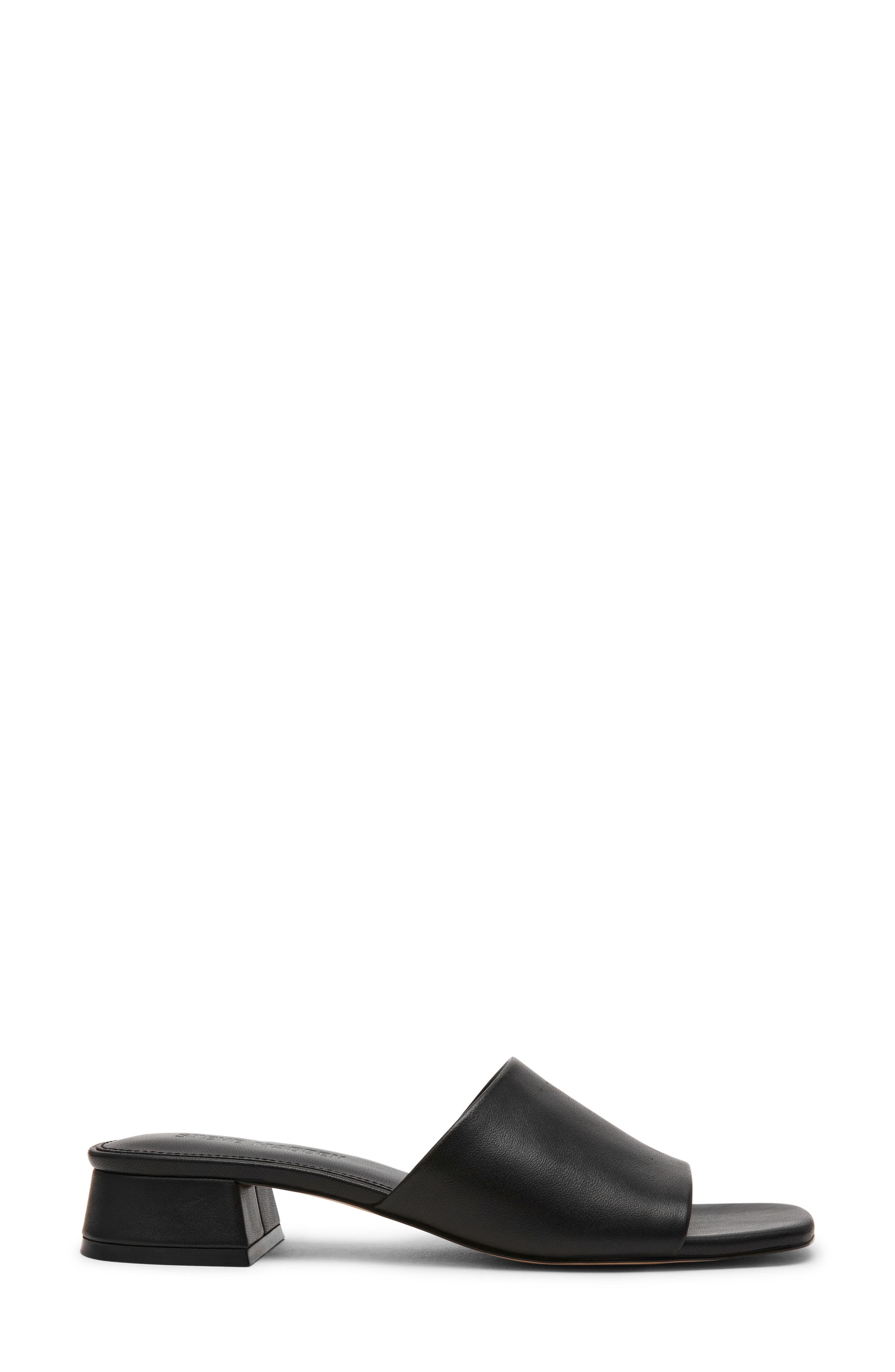 Steve Madden Montgomery Block Heel Sandal, Alternate, color, Black Leather