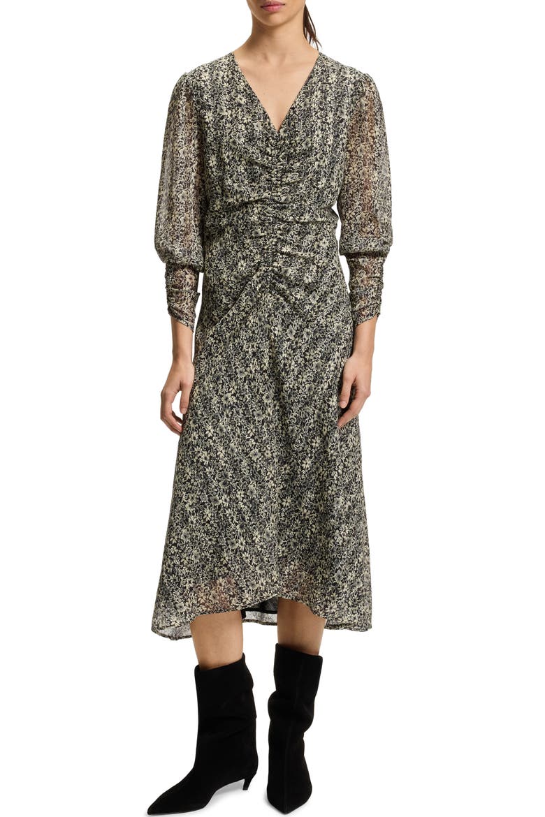 Derodeo Ruched Midi Dress, Main, color, OPEN MISC
