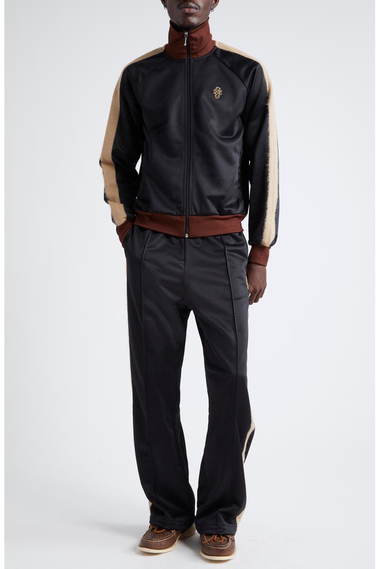 Monogram Track Jacket, Alternate, color, BLACK