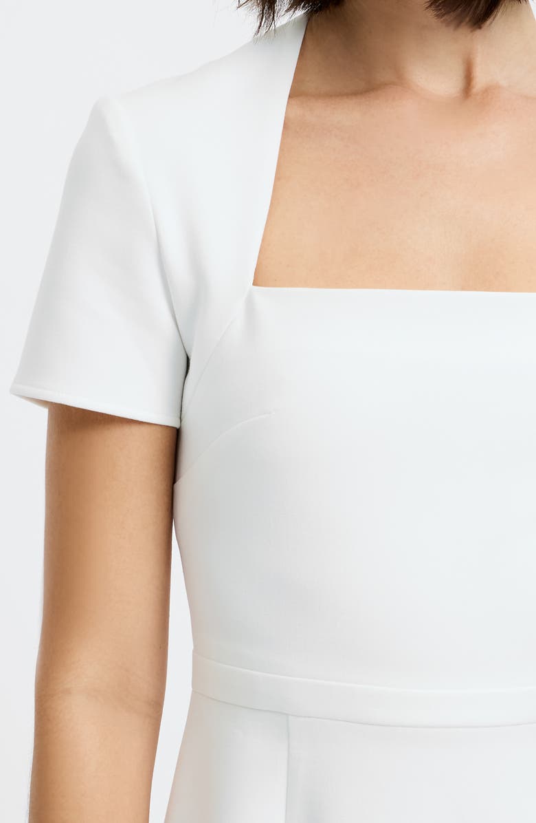 French Connection Whisper Square Neck Minidress, Alternate, color, Summer White