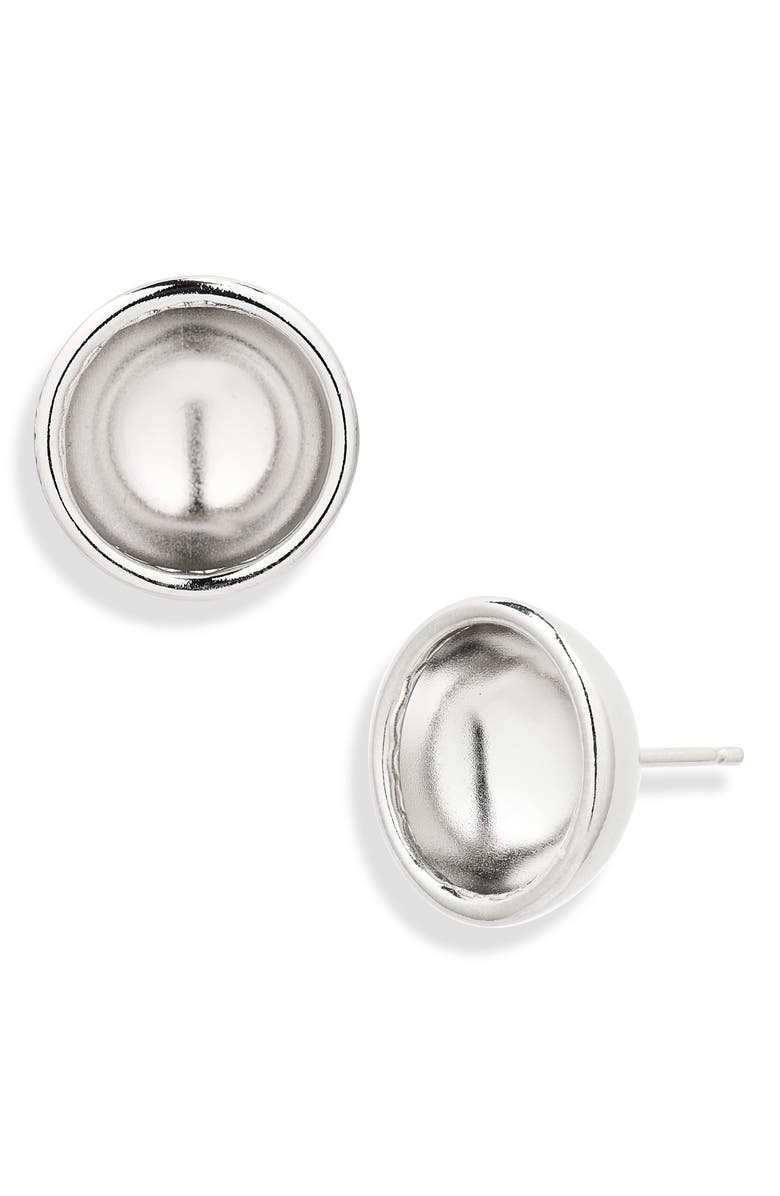 Justine Clenquet Small Freja Stud Earrings, Main, color, Palladium
