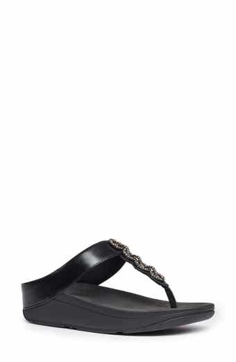 FitFlop Fino Crystal Embellished Thong Platform Sandal