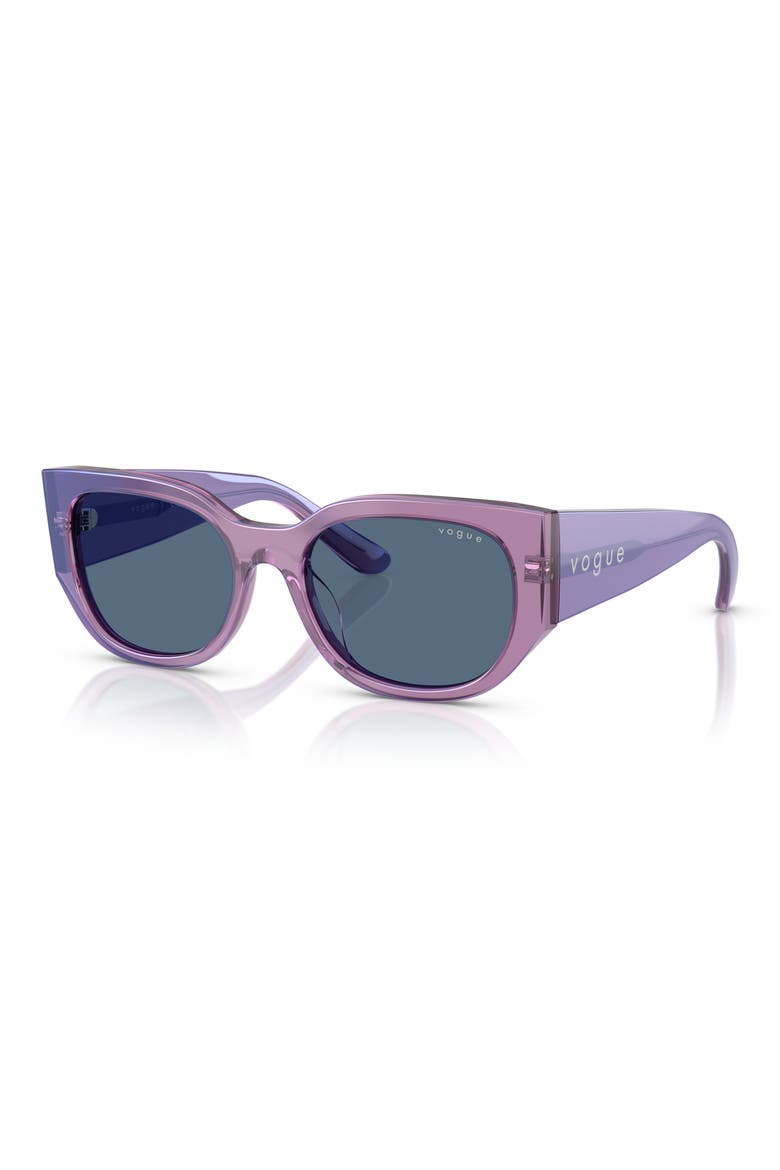 53mm Irregular Sunglasses, Alternate, color, PURPLE