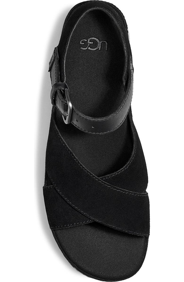 UGG<sup>®</sup> Aubrey Ankle Strap Platform Sandal, Alternate, color, Black