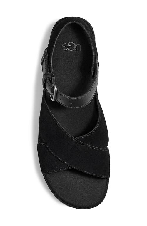 Ugg(r) Aubrey Ankle Strap Platform Sandal In Black