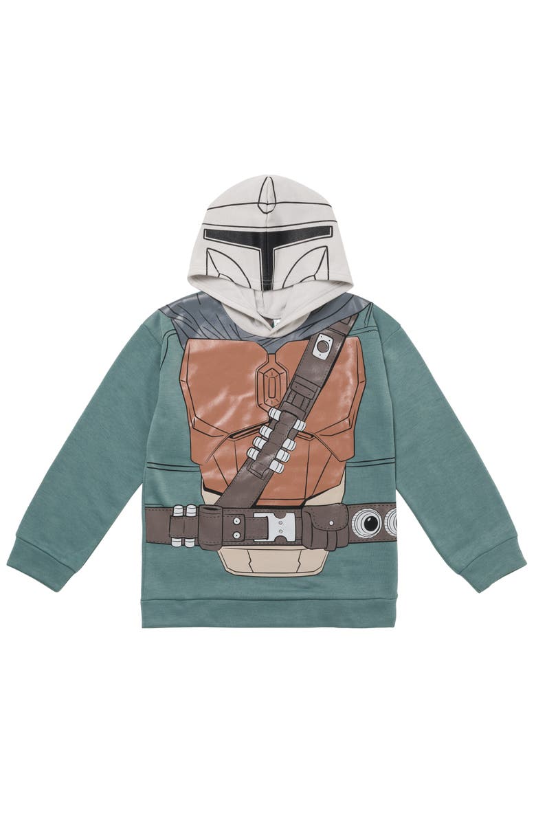 Star Wars Cosplay Fleece Hoodie and Joggers Set, Alternate, color, Mandalorian Grey