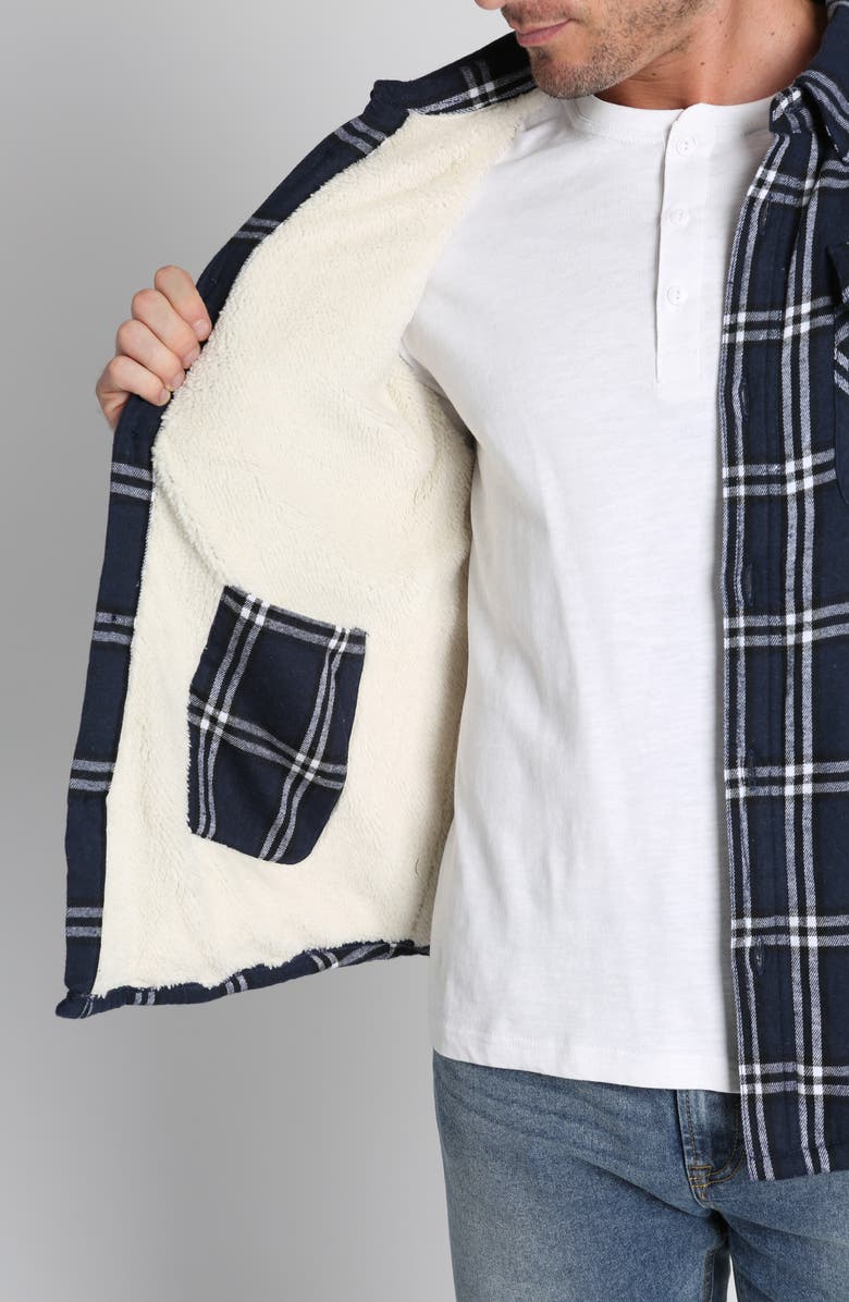 JACHS Plaid Fleece Lined Long Sleeve Button-Up Shirt, Alternate, color,