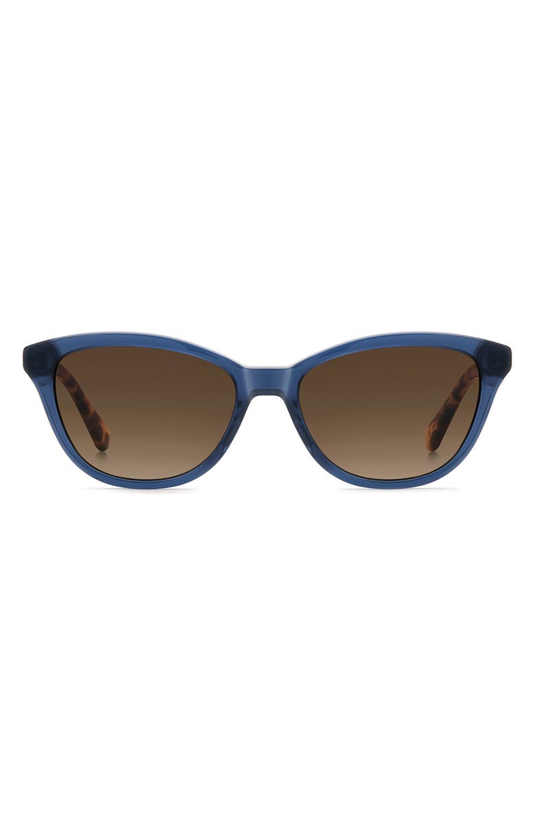 Kate Spade New York Tayla 55mm Sunglasses, Main, color, Blue/ Brown Sf