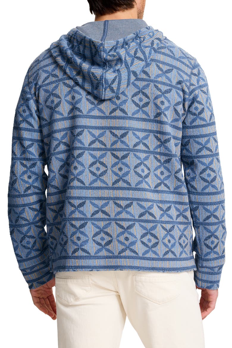 Baja Diamante Dunes Cotton Pullover Hoodie, Alternate, color, INFINITY SKY