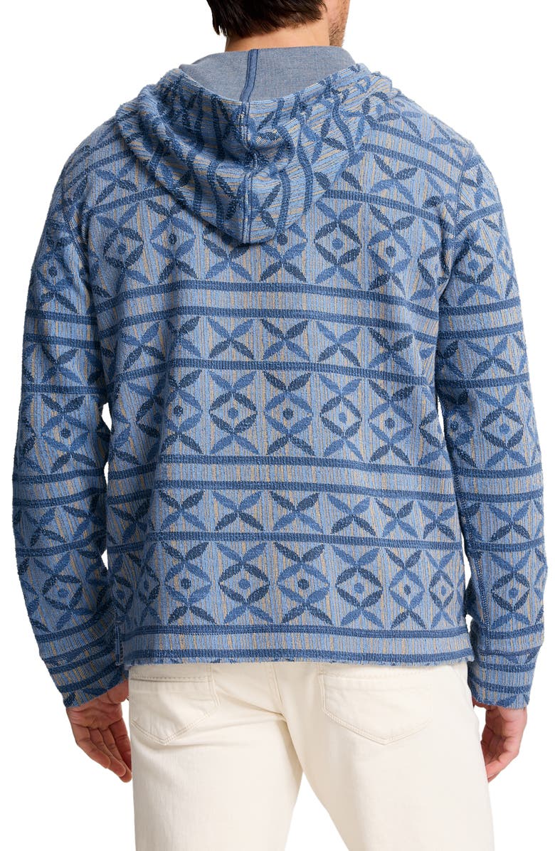 Tommy Bahama Baja Diamante Dunes Cotton Pullover Hoodie, Alternate, color, Infinity Sky