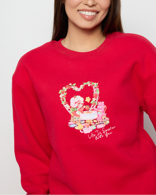 Samii Ryan Life Is Sweet Crewneck In Red