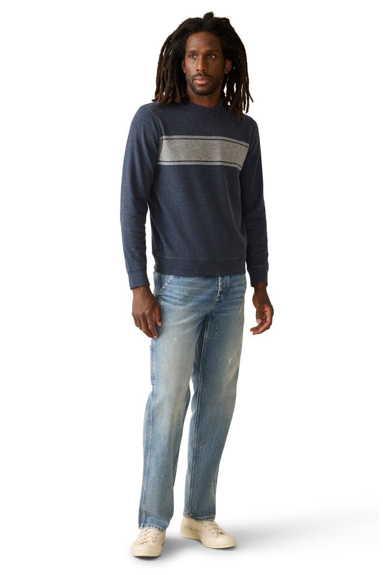 Legend Surf Stripe Crewneck Sweatshirt, Alternate, color, BRIGHTON NAVY SURF STRIPE