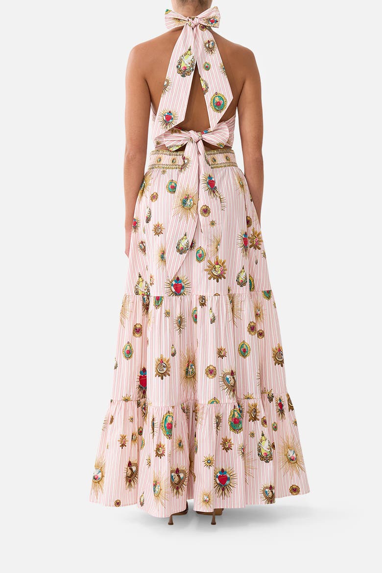 High Waisted Tiered Skirt, Alternate, color, Painted Prayers